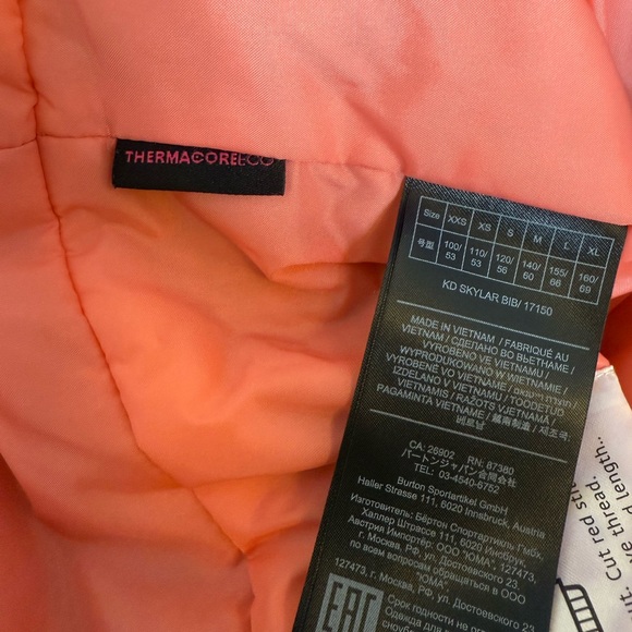 Burton Skylar Snow Bib 2L Pant YOUTH Kid's Size M US 10 Snowboarding Burgundy - Picture 6 of 11